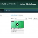 Screen capture of MSU Kaltura MediaSpace website