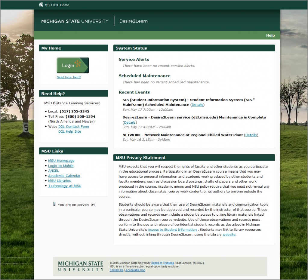 Technology at MSU - MSU ANGEL retired on May 15; D2L support available ...
