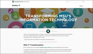 Screen capture of the MSU Bolder IT website