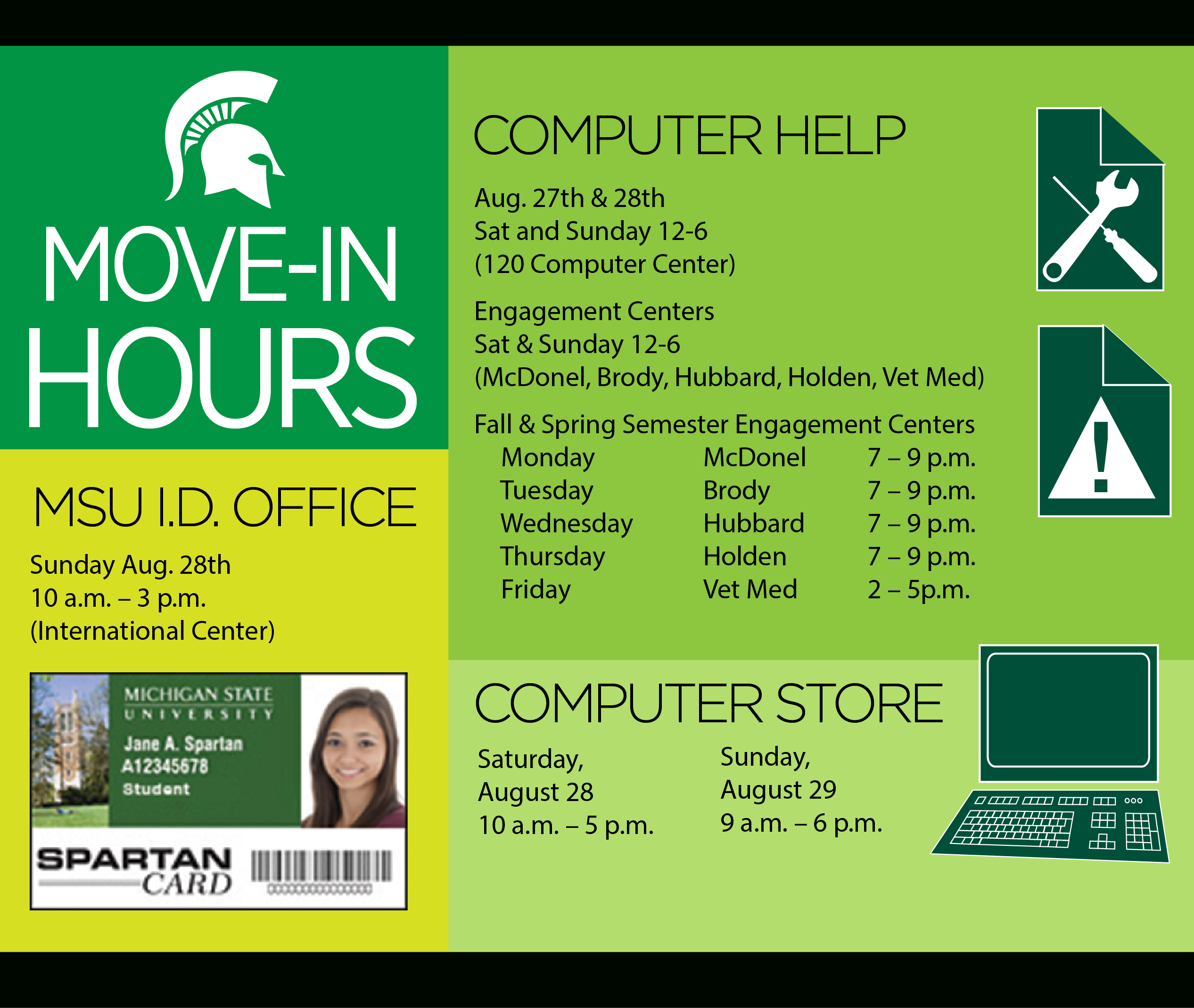 welcome back hours, full hours listed in blog text